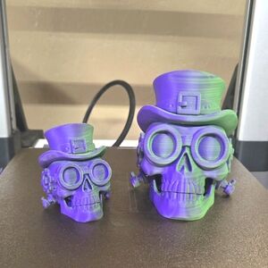 3 PC. Set SteamPunk skull figurines